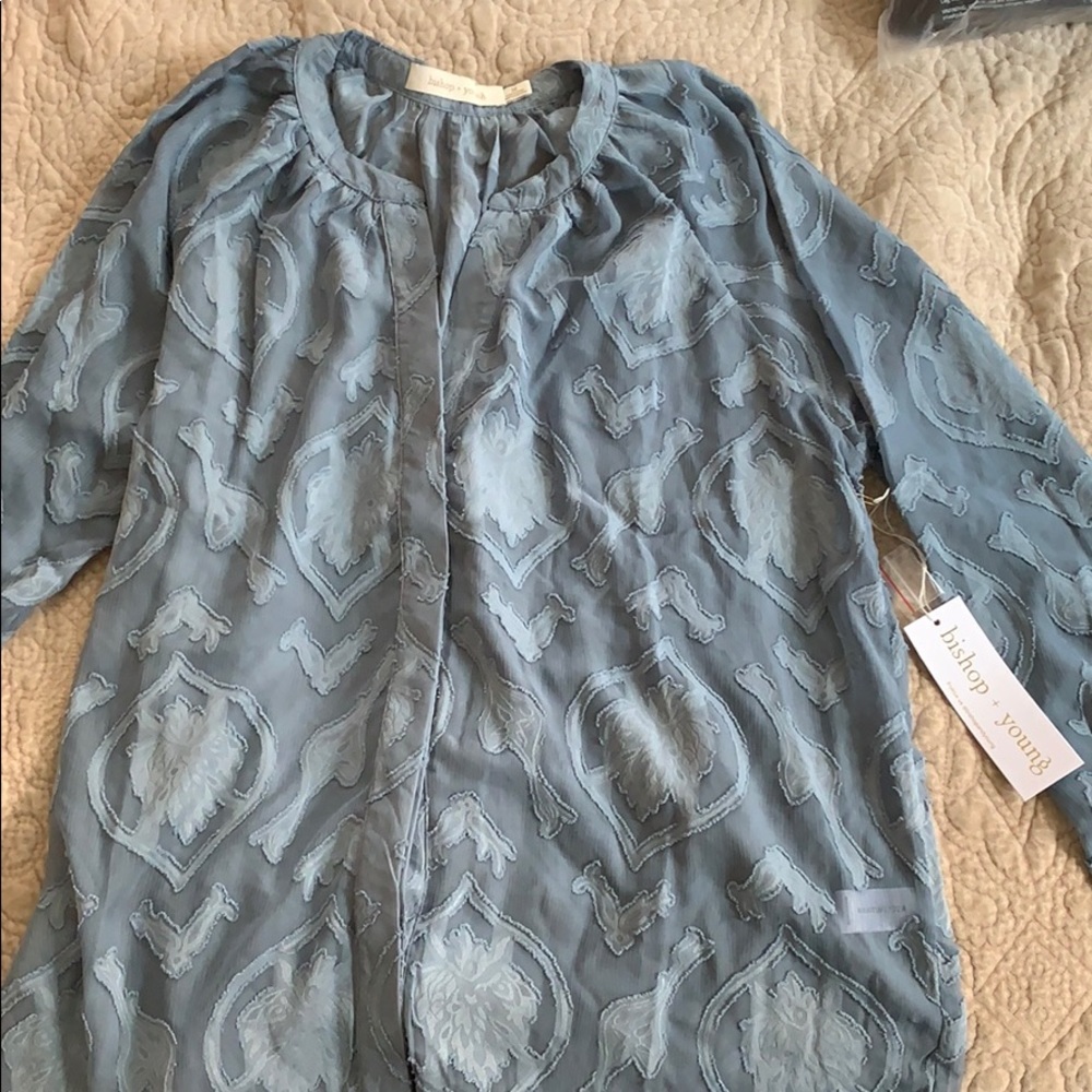 Bishop and Young blue blouse, size M.